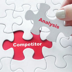 Competitive analysis puzzle piece concept